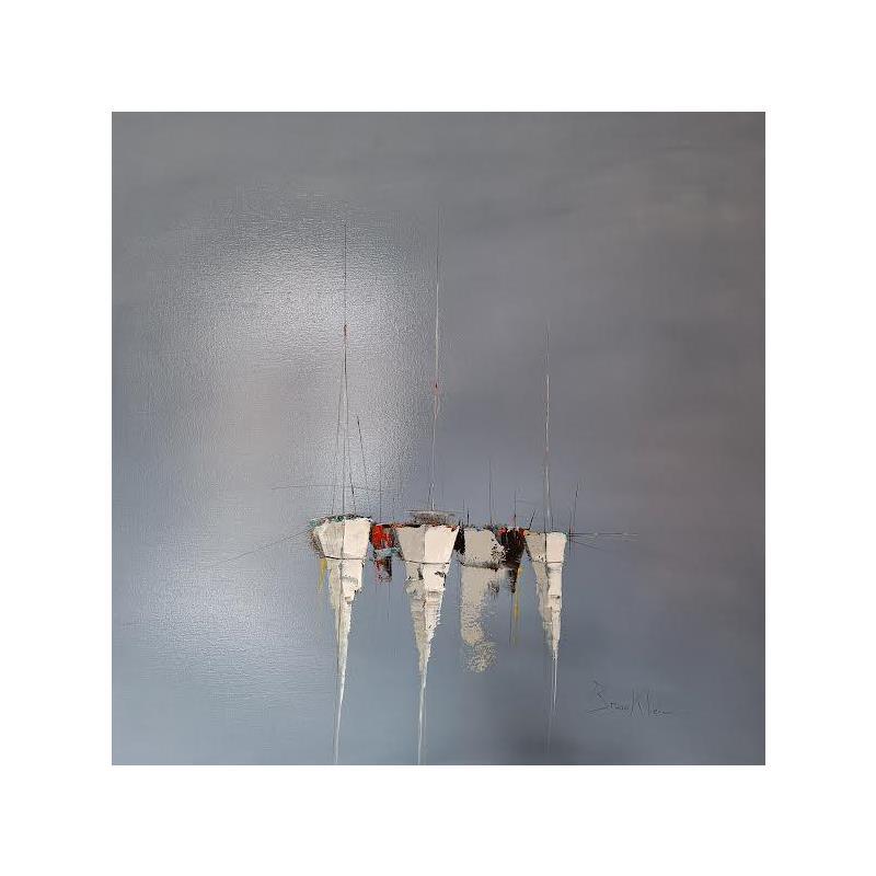 Painting Comme un ilot by Klein Bruno | Painting Figurative Marine Oil