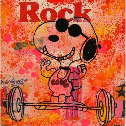 Peinture Snoopy rock par Kikayou | Tableau  Graffiti