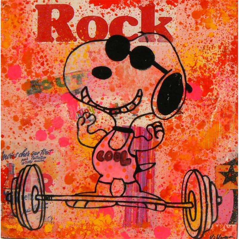 Painting Snoopy rock by Kikayou | Painting Graffiti