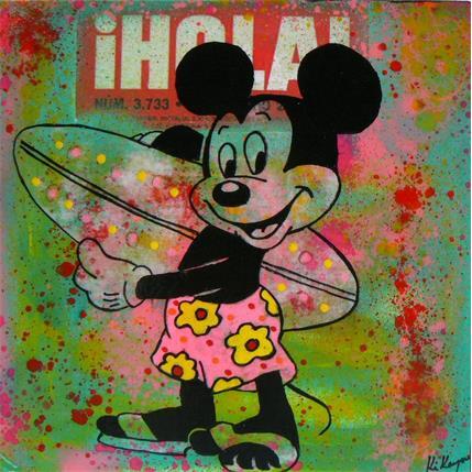 Peinture Mickey surf par Kikayou | Tableau  Graffiti