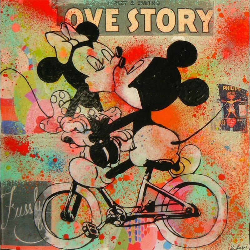 Peinture Love Story  par Kikayou | Tableau Graffiti