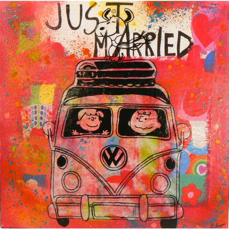 Peinture Holidays par Kikayou | Tableau Graffiti