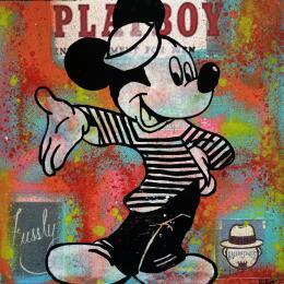 Peinture Mickey PlayBoy  par Kikayou | Tableau  Graffiti