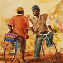 Painting LA RENCONTRE 2 by Lama Niankoye | Painting