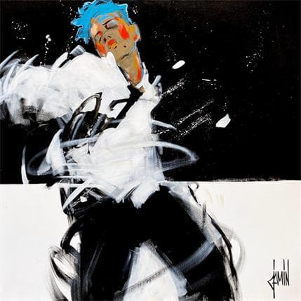 Peinture Black and White par Jamin David | Tableau Art Singulier Huile Portraits