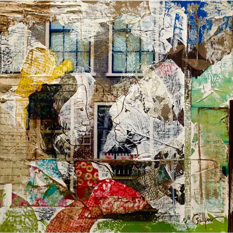 Painting Rumeur by Sablyne | Painting Raw art Portrait Acrylic