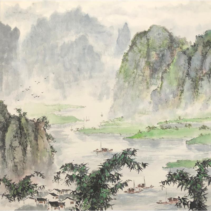 Peinture Lush Land par Sanqian | Tableau