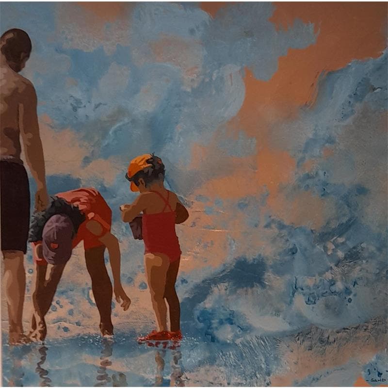 Painting Trésors de plage by Sand | Painting Figurative Life style Acrylic
