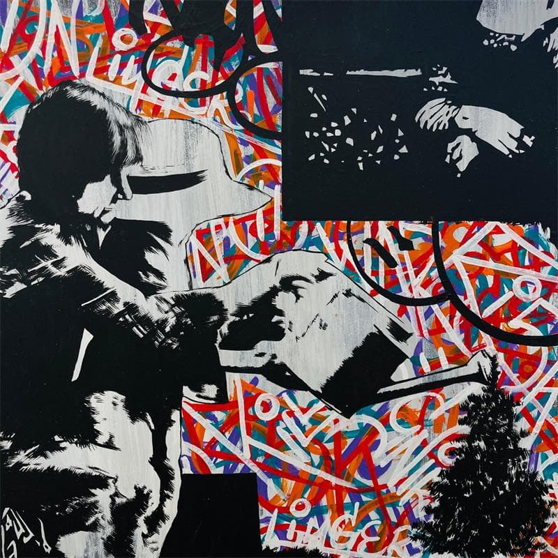 Peinture Mother and son par Di Vicino Gaudio Alessandro | Tableau Street Art Scènes de vie Graffiti Acrylique