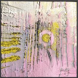 Painting Pinky gold-Cathédrale de Strasbourg by Horea | Painting Raw art Oil Minimalist, Urban