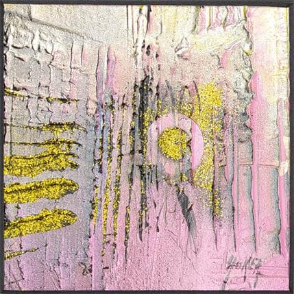 Painting Pinky gold-Cathédrale de Strasbourg by Horea | Painting Raw art Oil Minimalist, Urban