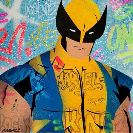 Painting Wolverine by Lemoine Mael | Painting Pop-art Graffiti Pop icons