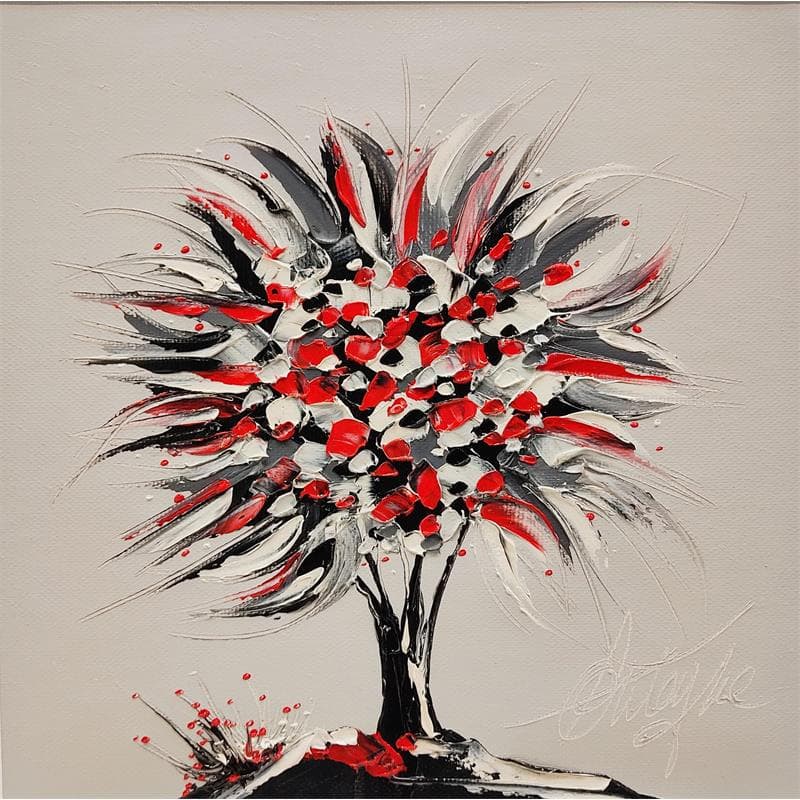 Painting Le rouge de l'amour by Fonteyne David | Painting Figurative Landscapes Oil Acrylic