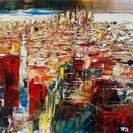 Peinture New York from Empire State Building par Reymond Pierre | Tableau Figuratif Huile Urbain