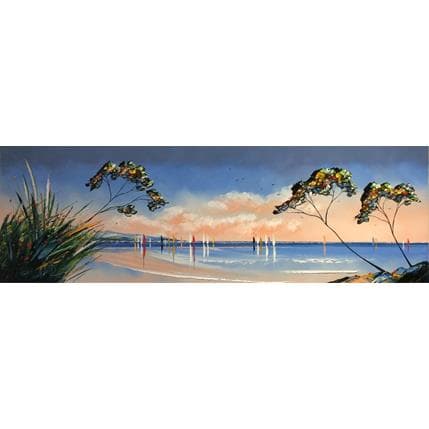 Painting L'horizon pour nous by Fonteyne David | Painting Figurative Acrylic, Oil Landscapes