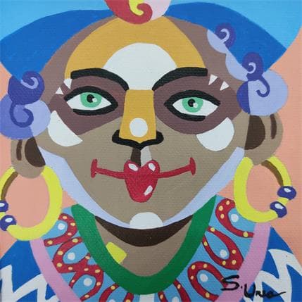 Painting MIENTRAS PIENSO by S.Uria | Painting Figurative Acrylic Portrait