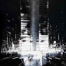 Peinture Vol de nuit par Rey Julien | Tableau Figuratif Acrylique Urbain