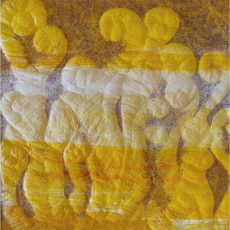 Gemälde Volutes von Caviale Marie | Gemälde Art brut Materialismus Minimalistisch