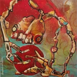 Painting Réparation d'une naine brune by Doudoudidon | Painting Raw art Metal Life style