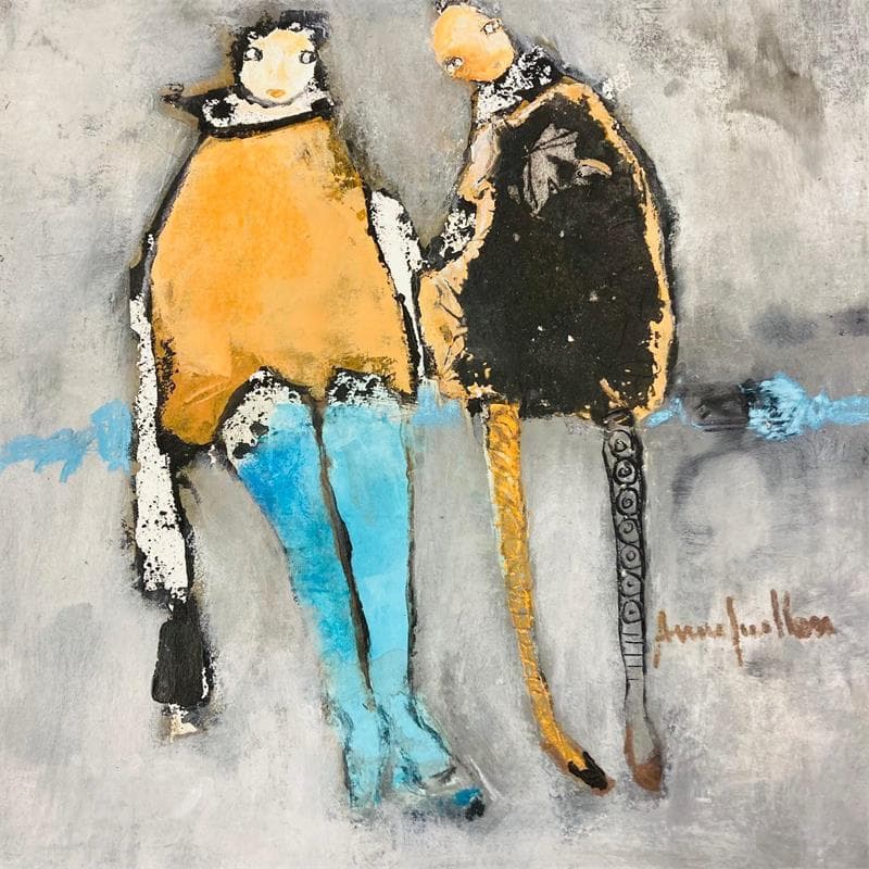 Peinture Heures grises par Guillon Anne | Tableau