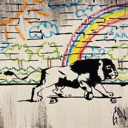 Painting The skater king by Di Vicino Gaudio Alessandro | Painting Acrylic