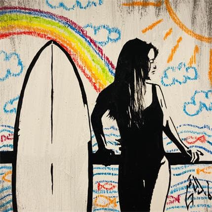 Painting Wait for the wave by Di Vicino Gaudio Alessandro | Painting Acrylic