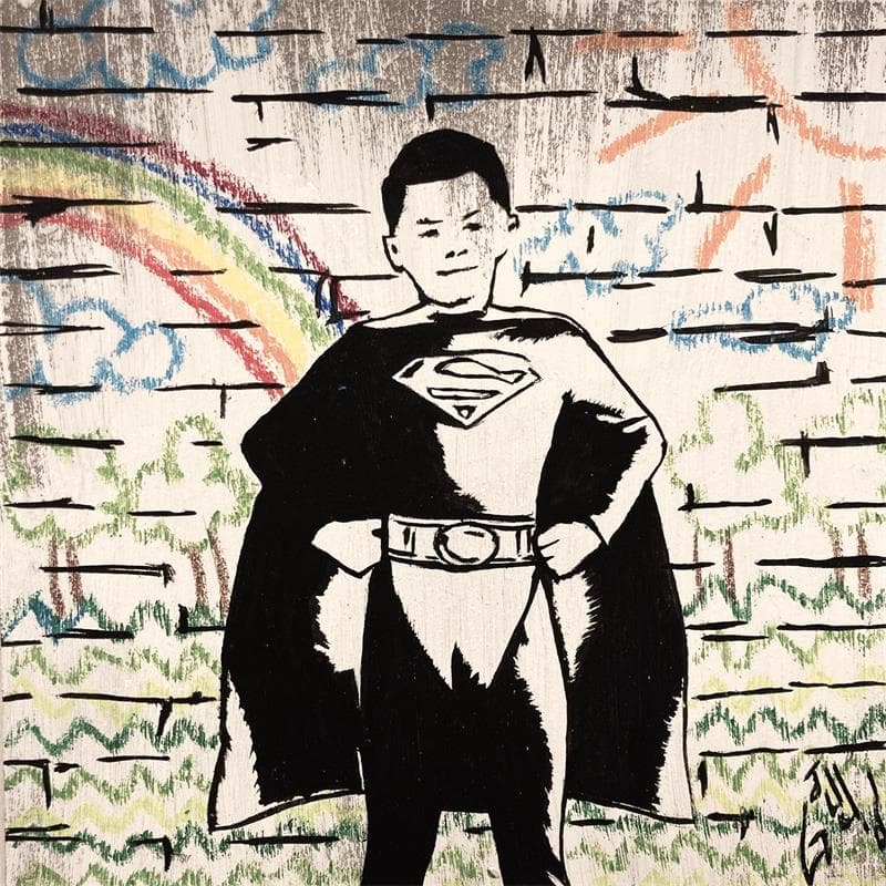Peinture Super boy par Di Vicino Gaudio Alessandro | Tableau Acrylique