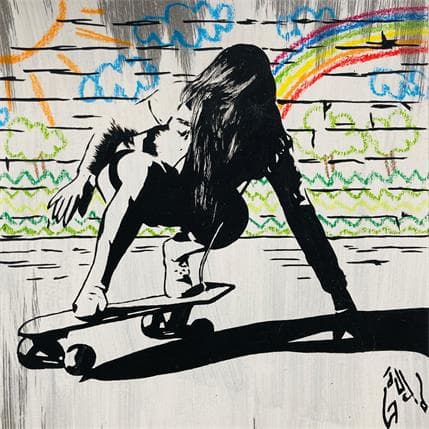 Painting Skating by Di Vicino Gaudio Alessandro | Painting Acrylic Pop icons