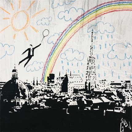 Peinture Across the sky par Di Vicino Gaudio Alessandro | Tableau  Acrylique