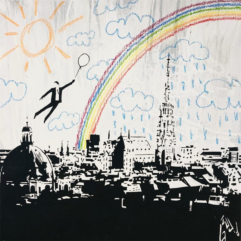 Peinture Across the sky par Di Vicino Gaudio Alessandro | Tableau Acrylique