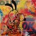 Peinture Snoopy afraid par Kikayou | Tableau Pop-art Icones Pop Graffiti
