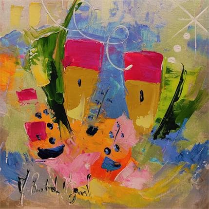Painting DANS LE JARDIN by Bastide d´Izard Armelle | Painting Abstract Landscapes