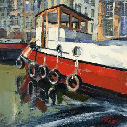 Peinture life on the water par Niko Marina  | Tableau Figuratif Huile Urbain