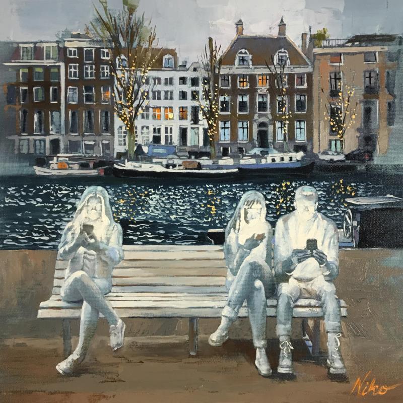Peinture Art in the city par Niko Marina  | Tableau Figuratif Urbain Scènes de vie Huile
