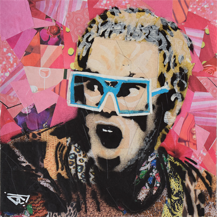 Peinture Elton John par G.C.Popartist | Tableau Pop-art Acrylique, Graffiti Icones Pop