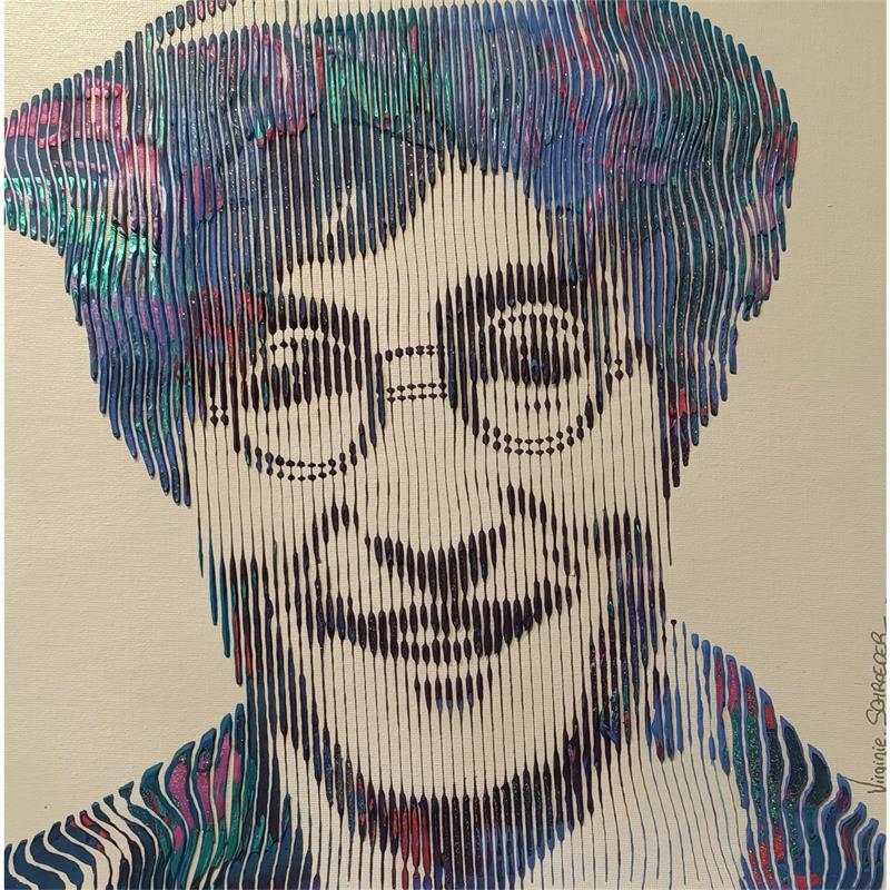 Peinture John Lennon Imagine par Schroeder Virginie | Tableau Pop-art Icones Pop Acrylique