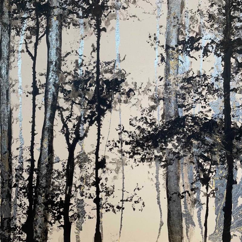 Painting Forêt abstraite 2 by Locoge Alice | Painting Acrylic