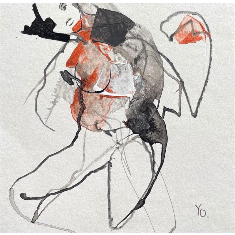 Gemälde Besoin de tes bras von YO | Gemälde Tinte