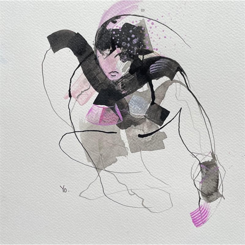 Painting Attends moi by YO | Painting Ink