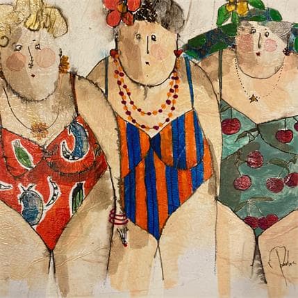 Painting Ursula, Ingrid, Justine by Colombo Cécile | Painting  Acrylic, Pastel