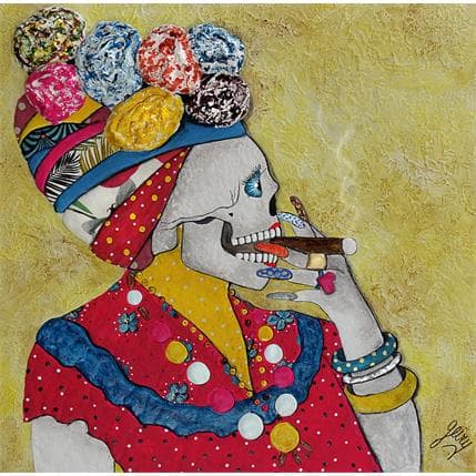 Peinture Belleza Cubana par Geiry | Tableau Figuratif Portraits