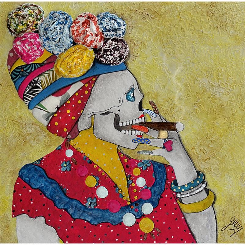 Peinture Belleza Cubana par Geiry | Tableau Figuratif Portraits