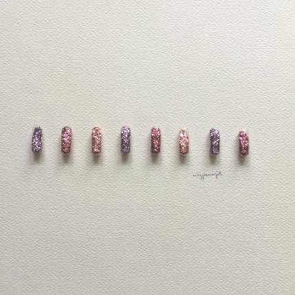 Painting pink and purple by Marjot Emily Jane | Painting Abstract Minimalist