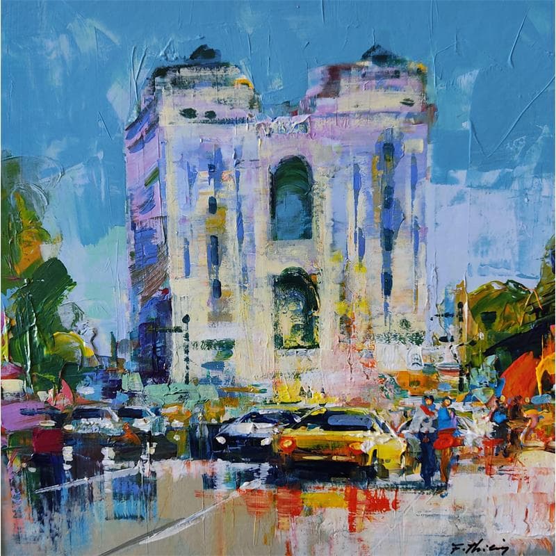 Peinture Divine Lorraine par Frédéric Thiery | Tableau Figuratif Urbain Acrylique