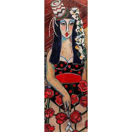 Peinture Para la ocasion par Garcia Gallardo Mercedes | Tableau Art Singulier Huile Portraits, scènes de vie