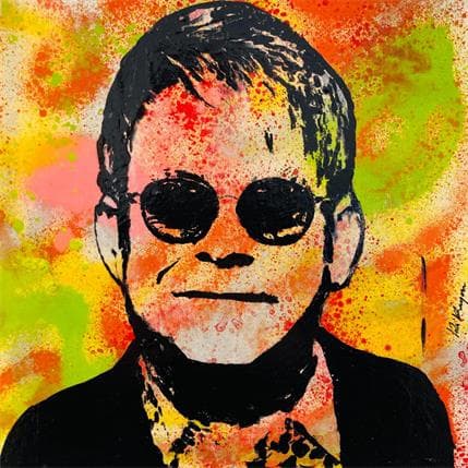 Peinture Elton John par Kikayou | Tableau Pop-art Graffiti Icones Pop, Portraits