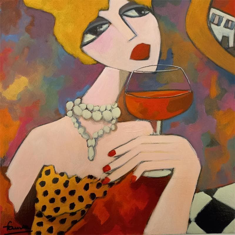 Painting J'apprécie by Fauve | Painting Figurative Portrait Life style Acrylic