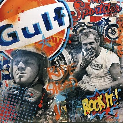 Peinture Rock it Gulf par Novarino Fabien | Tableau Pop-art Icones Pop