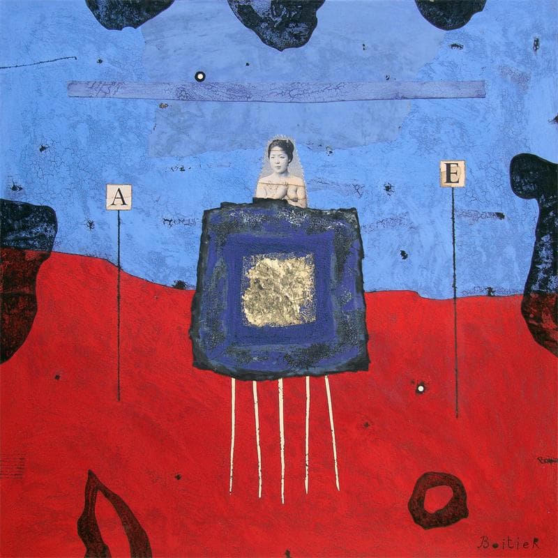 Painting 36-43 by Boitier Thierry | Painting Abstract Portrait Acrylic