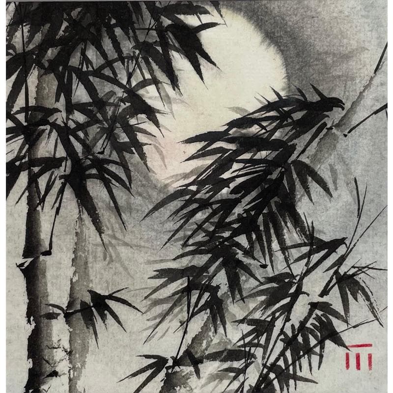 Peinture ST par De Giorgi Mauro | Tableau Art Singulier Paysages Noir & blanc Aquarelle